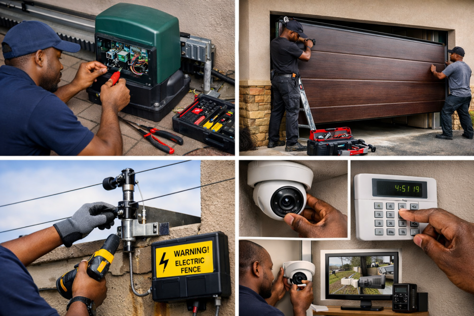 CCTV security camera installation